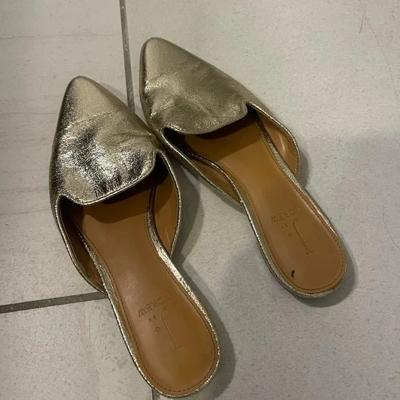 J crew slip on loafers- gold - Picture 3 of 3